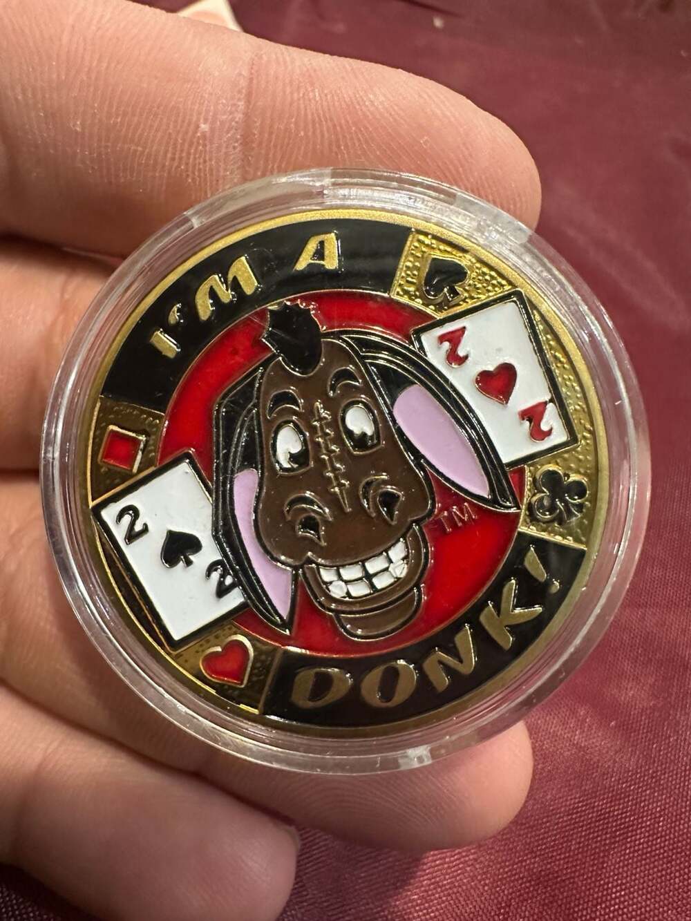 I'm a Donk! Poker Card Guard Protector Gold Coin
